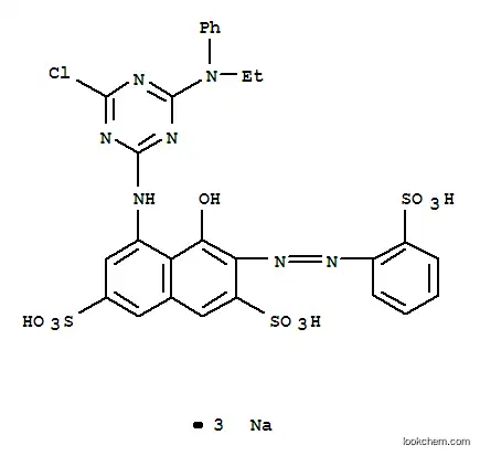 Molecular Structure of 72829-25-5 (trisodium 5-[[4-chloro-6-(ethylphenylamino)-1,3,5-triazin-2-yl]amino]-4-hydroxy-3-[(2-sulphonatophenyl)azo]naphthalene-2,7-disulphonate)