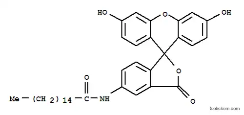 Molecular Structure of 73024-80-3 (5-HEXADECANOYLAMINOFLUORESCEIN)
