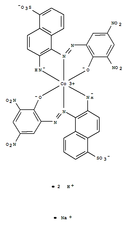 Cobaltate(3-), bis6-(amino-.kappa.N)-5-2-(hydroxy-.kappa.O)-3,5-dinitrophenylazo-.kappa.N1-1-naphthalenesulfonato(3-)-, sodium dihydrogen