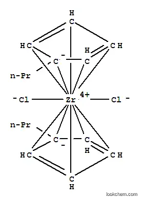 Molecular Structure of 73364-09-7 (BIS(N-PROPYLCYCLOPENTADIENYL)ZIRCONIUM DICHLORIDE)