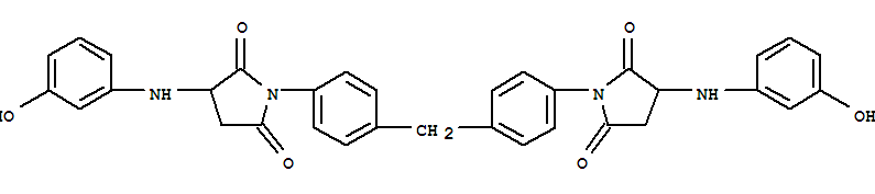 5-Pyrrolidinedione, 1, 1'-(methylenedi-4,1-phenylene)bis[3-[(3-hydroxyphenyl)amino]-2 2,5-pyrrolidinedione, 1,1'-(methylenedi-4,1-phenylene)bis[3-[(3-hydroxyphenyl)a 2,5-Pyrrolidinedione,1,1'-(methyle