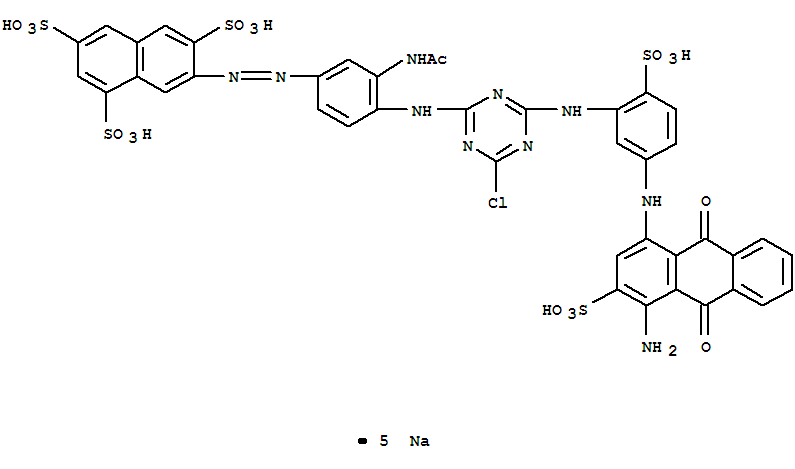 1,3,6-Naphthalenetrisulfonicacid,7-[2-[3-(acetylamino)-4-[[4-[[5-[(4-amino-9,10-dihydro-9,10-dioxo-3-sulfo-1-anthracenyl)amino]-2-sulfophenyl]amino]-6-chloro-1,3,5-triazin-2-yl]amino]phenyl]diazenyl]-