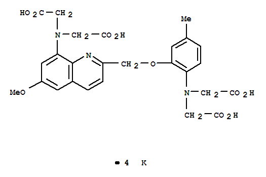 Glycine,N-[2-[[8-[bis(carboxymethyl)amino]-6-methoxy-2-quinolinyl]methoxy]-4-methylphenyl]-N-(carboxymethyl)-,potassium salt (1:4)