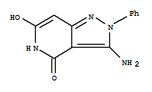 4H-Pyrazolo[4,3-c]pyridin-4-one,3-amino-2,5-dihydro-6-hydroxy-2-phenyl- cas  74037-32-4