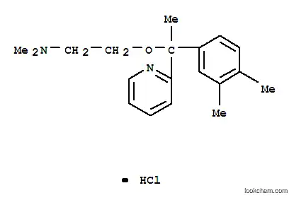 Molecular Structure of 74037-47-1 (2-(alpha-(beta-Dimethylaminoethoxy)-alpha-methyl-3,4-dimethylbenzyl)py ridine hydrochloride)