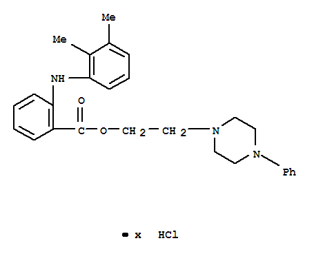 Piperazineethanol, 4-phenyl-, o-(2,3-dimethylphenylamino)benzoate, hyd rochloride