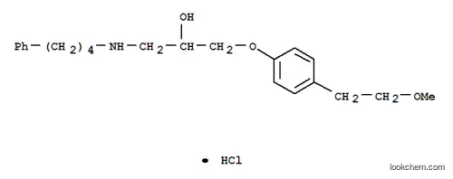 Molecular Structure of 74041-84-2 (2-Propanol, 1-(4-(2-methoxyethyl)phenoxy)-3-((4-phenylbutyl)amino)-, h ydrochloride)