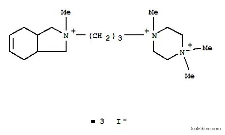 Molecular Structure of 74051-71-1 (2-methyl-2-[3-(1,4,4-trimethyl-2,3,5,6-tetrahydropyrazin-1-yl)propyl]- 1,3,3a,4,7,7a-hexahydroisoindole triiodide)