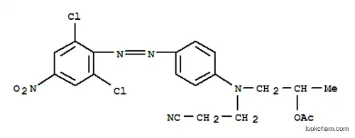 Molecular Structure of 74110-29-5 (2-[(2-cyanoethyl)[4-[(2,6-dichloro-4-nitrophenyl)azo]phenyl]amino]-1-methylethyl acetate)