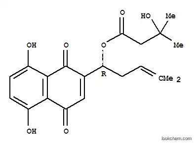 Molecular Structure of 7415-78-3 (BETA-HYDROXYISOVALERYLSHIKONIN)
