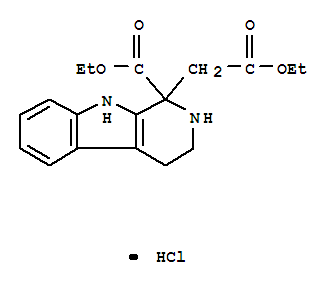 ethyl 1-(ethoxycarbonyl)-2,3,4,9-tetrahydro-1H-pyrido[3,4-b]indole-1-acetate hydrochloride