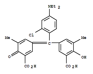 Benzoic acid,5-[(3-carboxy-5-methyl-4-oxo-2,5-cyclohexadien-1-ylidene)[2-chloro-4-(diethylamino)phenyl]methyl]-2-hydroxy-3-methyl-