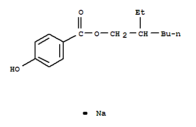 Benzoic acid,4-hydroxy-, 2-ethylhexyl ester, sodium salt (1:1)