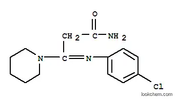 Molecular Structure of 75723-09-0 (1-Piperidinepropanamide, beta-((4-chlorophenyl)imino)-)