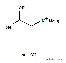 Molecular Structure of 75915-27-4 (1-Propanaminium, 2-hydroxy-N,N,N-trimethyl-, hydroxide)