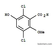 Molecular Structure of 7600-50-2 (2,5-Dichloro-3-hydroxy-6-methoxybenzoic acid)