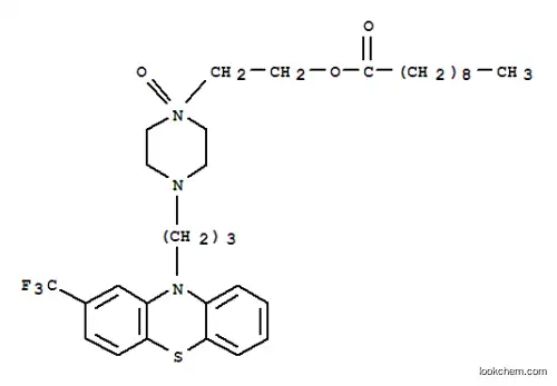 Molecular Structure of 76005-64-6 (2-[1-oxido-4-[3-[2-(trifluoromethyl)phenothiazin-10-yl]propyl]-2,3,5,6 -tetrahydropyrazin-1-yl]ethyl decanoate)