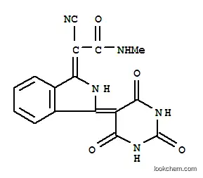 Molecular Structure of 76199-85-4 (2-cyano-2-[2,3-dihydro-3-(tetrahydro-2,4,6-trioxo-5(2H)-pyrimidinylidene)-1H-isoindol-1-ylidene]-N-methylacetamide)