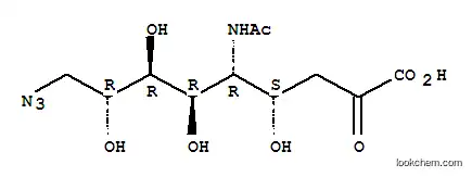 Molecular Structure of 76487-51-9 (5-(ACETYLAMINO)-9-AZIDO-3,5,9-TRIDEOXY-D-GLYCERO-D-GALCTO-2-NONULOSONIC ACID)