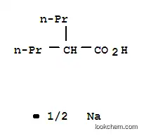 Molecular Structure of 76584-70-8 (Pentanoic acid, 2-propyl-, sodium salt (2:1))