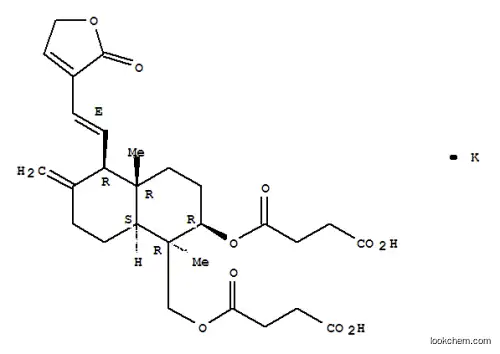 Molecular Structure of 76958-99-1 (14-deoxy-11,12-didehydroandrographolide 3,19-disuccinate)
