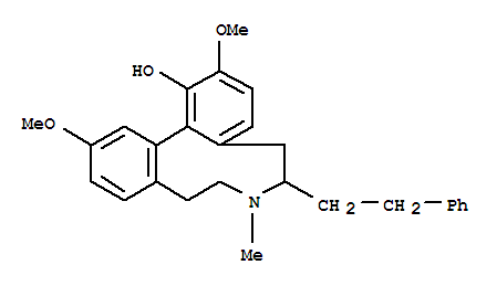 5H-Dibenz[d,f]azonin-1-ol,6,7,8,9-tetrahydro-2,12-dimethoxy-7-methyl-6-(2-phenylethyl)-