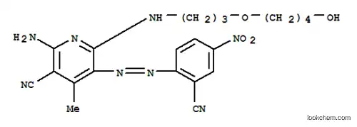 Molecular Structure of 77737-04-3 (2-amino-5-[(2-cyano-4-nitrophenyl)azo]-6-[[3-(4-hydroxybutoxy) propyl]amino]-4-methyl-3-Pyridinecarbonitrile)