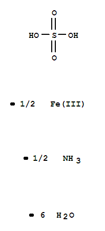 Sulfuric acid, ammoniumiron(3+) salt (2:1:1), dodecahydrate (8CI,9CI)