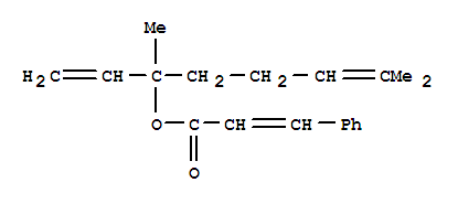 2-Propenoic acid,3-phenyl-, 1-ethenyl-1,5-dimethyl-4-hexen-1-yl ester cas  78-37-5