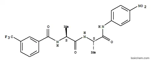 Molecular Structure of 78044-16-3 (3-trifluoromethylbenzoyl-dialanine-4-nitroanilide)