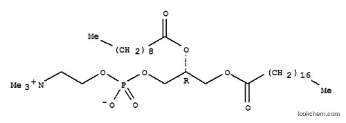 Molecular Structure of 78119-50-3 (1-Stearoyl-2-caproyl-sn-glycero-3-phosphocholine)