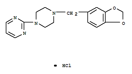 Pyrimidine,2-[4-(1,3-benzodioxol-5-ylmethyl)-1-piperazinyl]-, hydrochloride (1:1)