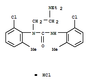 Urea,N,N'-bis(2-chloro-6-methylphenyl)-N'-[2-(diethylamino)ethyl]-, hydrochloride(1:1)