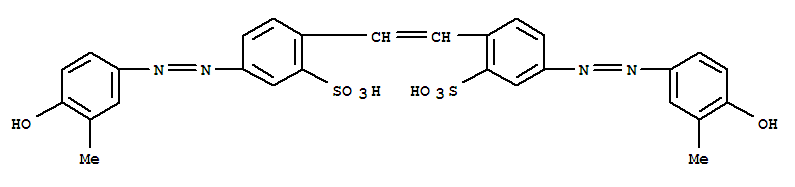 Benzenesulfonic acid,2,2'-(1,2-ethenediyl)bis[5-[(4-hydroxy-3-methylphenyl)azo]- (9CI)
