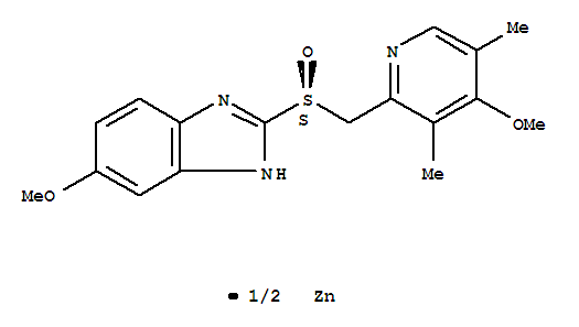 1H-Benzimidazole,6-methoxy-2-[(S)-[(4-methoxy-3,5-dimethyl-2-pyridinyl)methyl]sulfinyl]-, zincsalt (2:1)