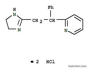 Molecular Structure of 79689-25-1 (2-[2-(4,5-dihydro-1H-imidazol-2-yl)-1-phenyl-ethyl]pyridine dihydrochl oride)