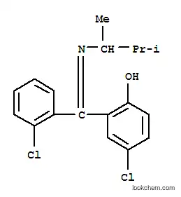 Molecular Structure of 80018-33-3 (2-((1,2-Dimethylpropyl)imino-(2-chlorophenyl)methyl)-4-chlorophenol)