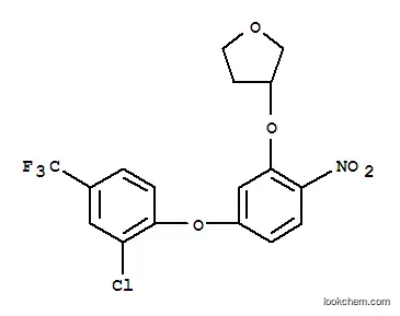 Molecular Structure of 80020-41-3 (3-[5-[2-chloro-4-(trifluoromethyl)phenoxy]-2-nitro-phenoxy]oxolane)