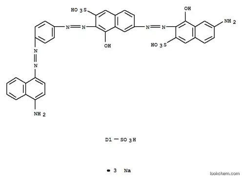2-Naphthalenesulfonicacid,6-[2-(7-amino-1-hydroxy-3-sulfo-2-naphthalenyl)diazenyl]-3-[2-[4-[2-[4-amino-6(or7)-sulfo-1-naphthalenyl]diazenyl]phenyl]diazenyl]-4-hydroxy-, sodium salt (1:3)