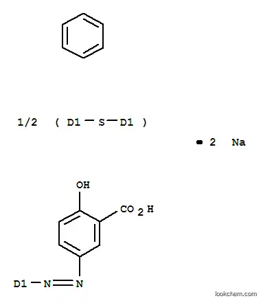 Molecular Structure of 8003-87-0 (disodium 5,5'-[thiobis(phenyleneazo)]disalicylate)