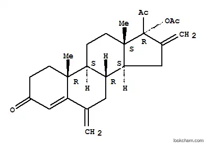Molecular Structure of 80097-73-0 (17ALPHA-ACETOXY-6,16-DI-METHYLENE-PREGN-4-EN-3,20-DIONE)