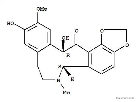 Molecular Structure of 80787-66-2 ([1,3]Dioxolo[4,5]indeno[2,1-a][3]benzazepin-5(4bH)-one,10b,11,12,13-tetrahydro-2,4b-dihydroxy-3-methoxy-11-methyl-, (4bR,10bS)-rel-)