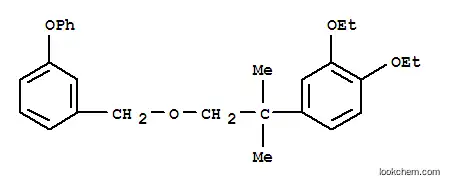 Molecular Structure of 80853-95-8 (1-((2-(3,4-Diethoxyphenyl)-2-methylpropoxy)methyl)-3-phenoxybenzene)