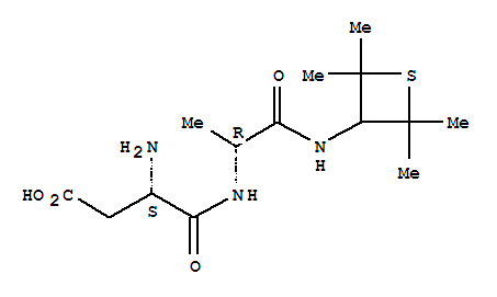 Molecular Structure of 80863-62-3 (D-Alaninamide, L-a-aspartyl-N-(2,2,4,4-tetramethyl-3-thietanyl)-)