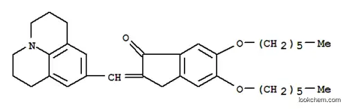 Molecular Structure of 80867-04-5 (5,6-bis(hexyloxy)-2,3-dihydro-2-[(2,3,6,7-tetrahydro-1H,5H-benzo[ij]quinolizin-9-yl)methylene]-1H-inden-1-one)