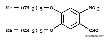 Molecular Structure of 80879-55-6 (4,5-bis(hexyloxy)-2-nitrobenzaldehyde)