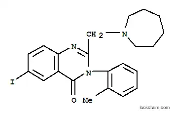 Molecular Structure of 80930-91-2 (2-homopiperidino-methyl-3-(2-tolyl)-4-(3H)-6-iodoquinazolone)