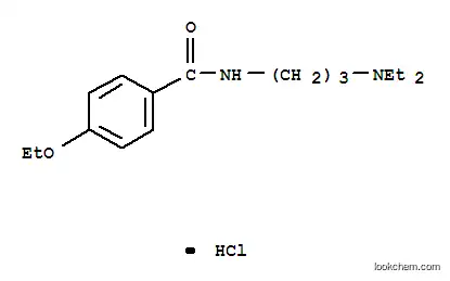 Molecular Structure of 81028-99-1 (N-[3-(diethylamino)propyl]-4-ethoxybenzamide monohydrochloride)