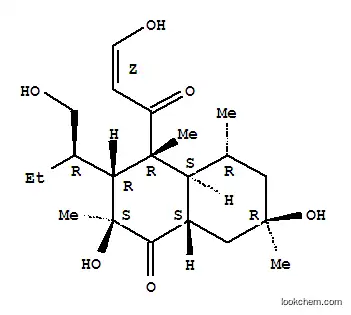 Molecular Structure of 81210-11-9 (1(2H)-Naphthalenone, octahydro-2,7-dihydroxy-3-((1R)-1-(hydroxymethyl) propyl)-4-((2Z)-3-hydroxy-1-oxo-2-propenyl)-2,4,5,7-tetramethyl-, (2S, 3R,4R,4aS,5R,7R,8aS)-rel-)
