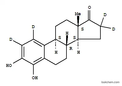 Molecular Structure of 81586-98-3 (4-HYDROXYESTRONE-1,2,16,16-D4)